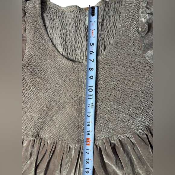 Free People Farrier Velvet Mini Dress Winter Bloom Mauve/Pink Large - Picture 13 of 16